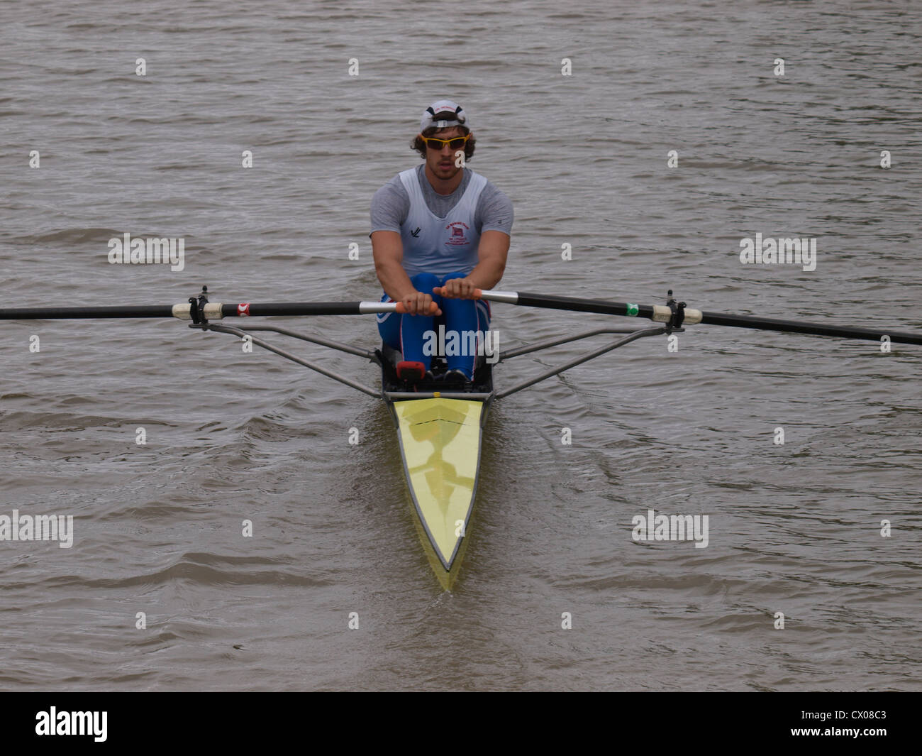 GB rowing team member in training, UK Stock Photo