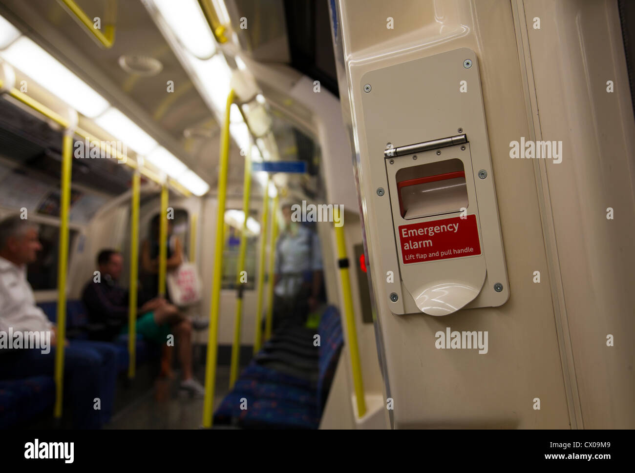 Emergency Alarm on London Tube UK Stock Photo Alamy