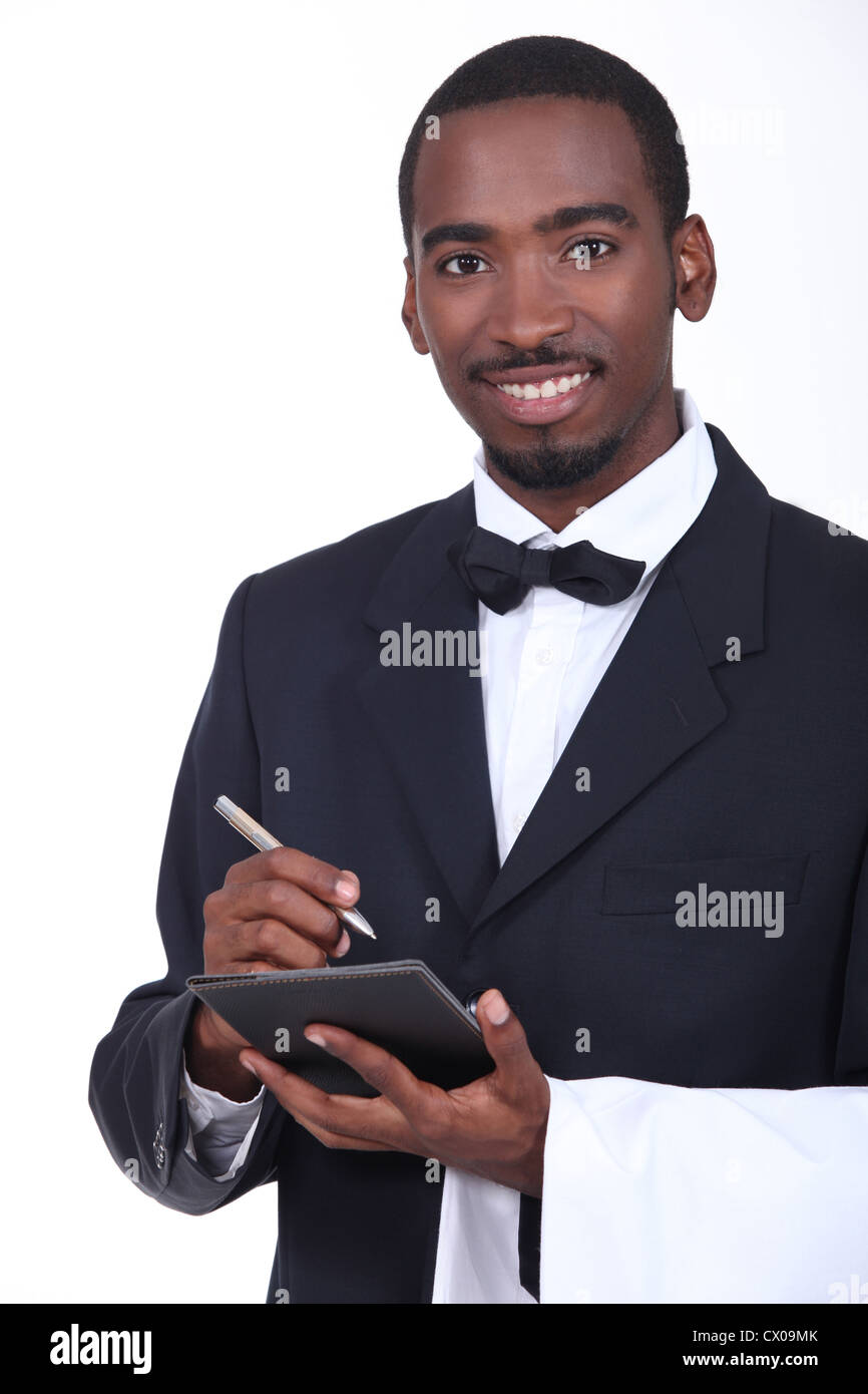 waiter-taking-an-order-stock-photo-alamy