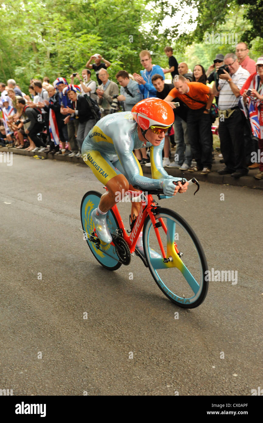 Men's cycling individual time trials at the London 2012 Olympics Stock Photo