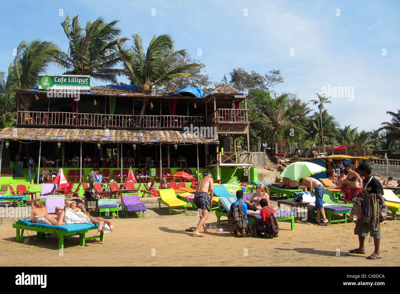 India, Goa region, Goa, Anjuna beach  Stock Photo