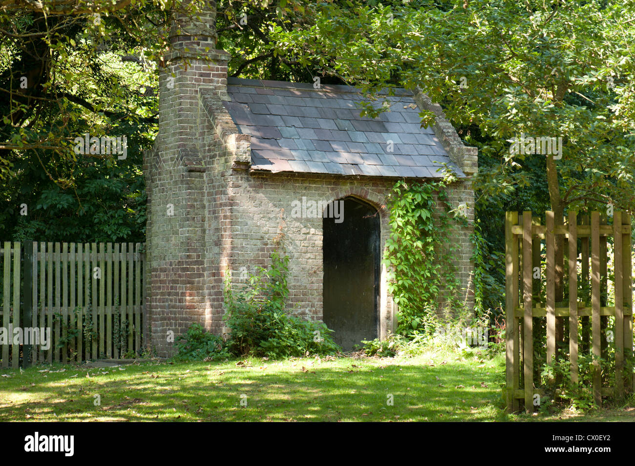 View of an old pump house beside the Longford river, Waterhouse