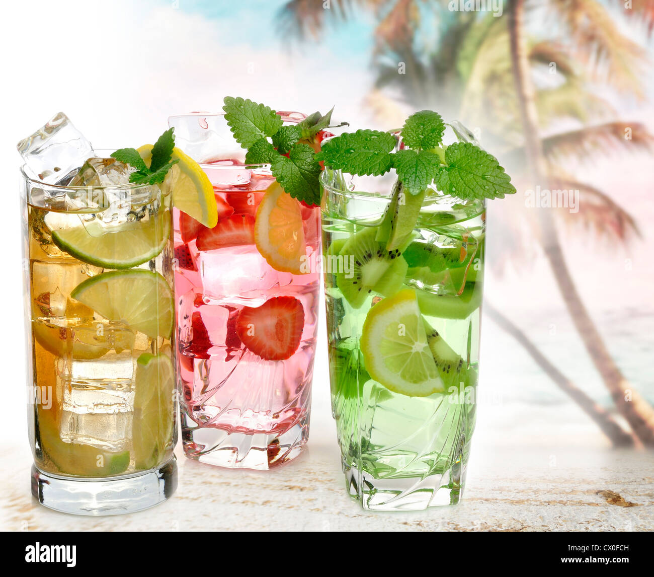 Summer Cold Drinks ,Close Up Stock Photo
