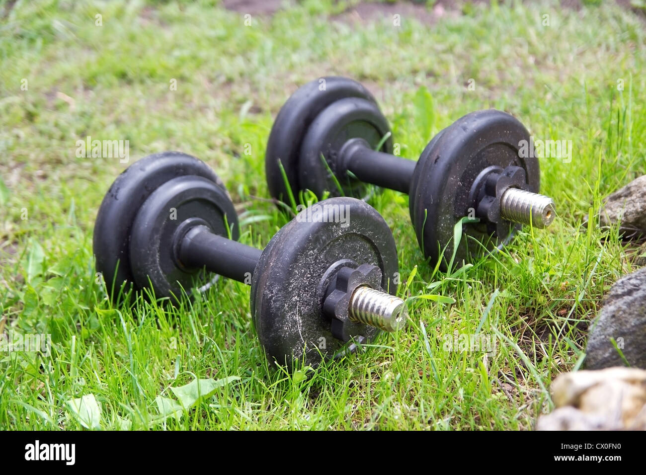 Fitness Exercise Equipment Dumbbell Weight Stock Photo Alamy