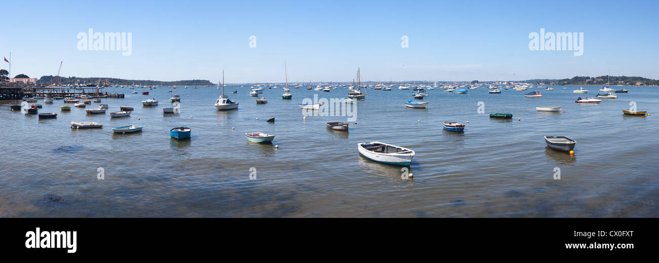 Poole Harbour Panorama in Dorset, England. Stock Photo