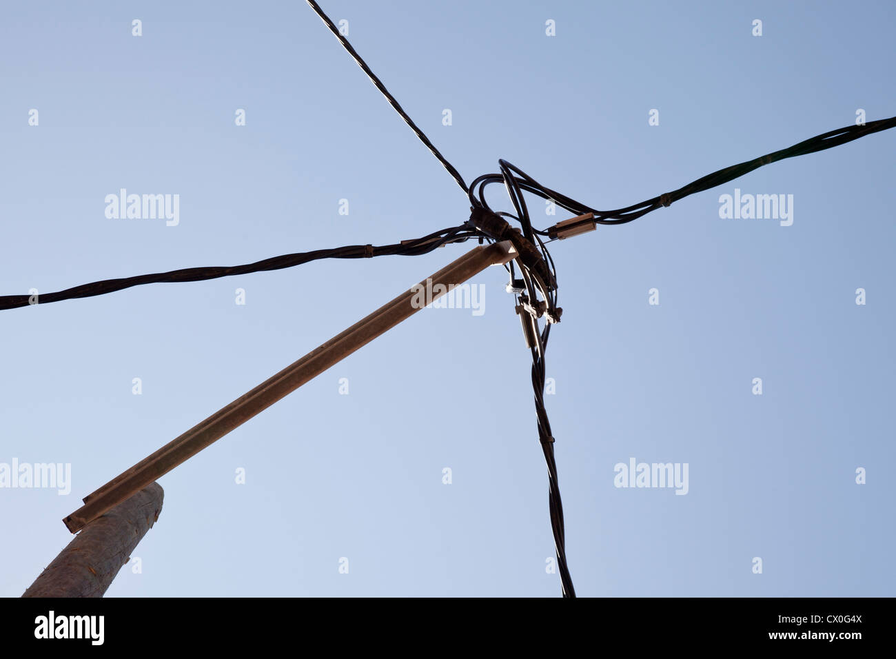 Old electric lines Stock Photo Alamy