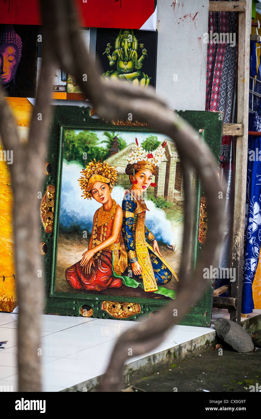 Sale of Paintings on Bali Stock Photo Alamy