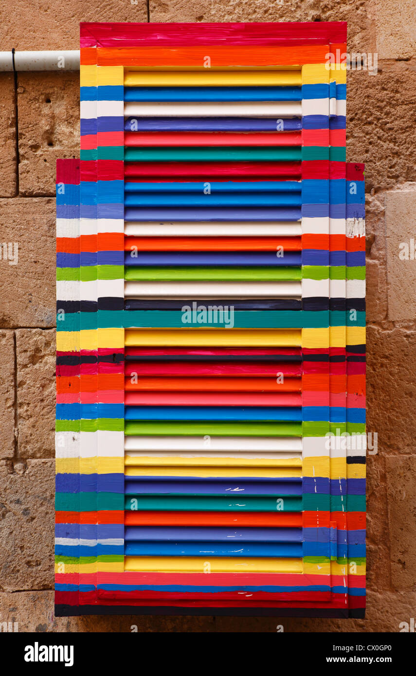 Multi coloured painted box Stock Photo