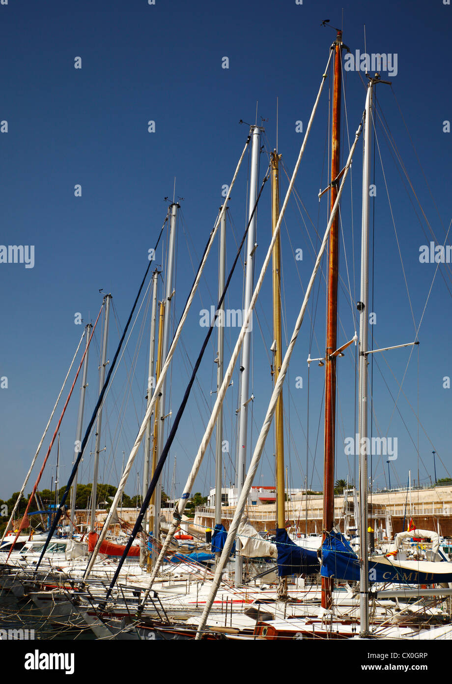 Yacht Masts. Stock Photo