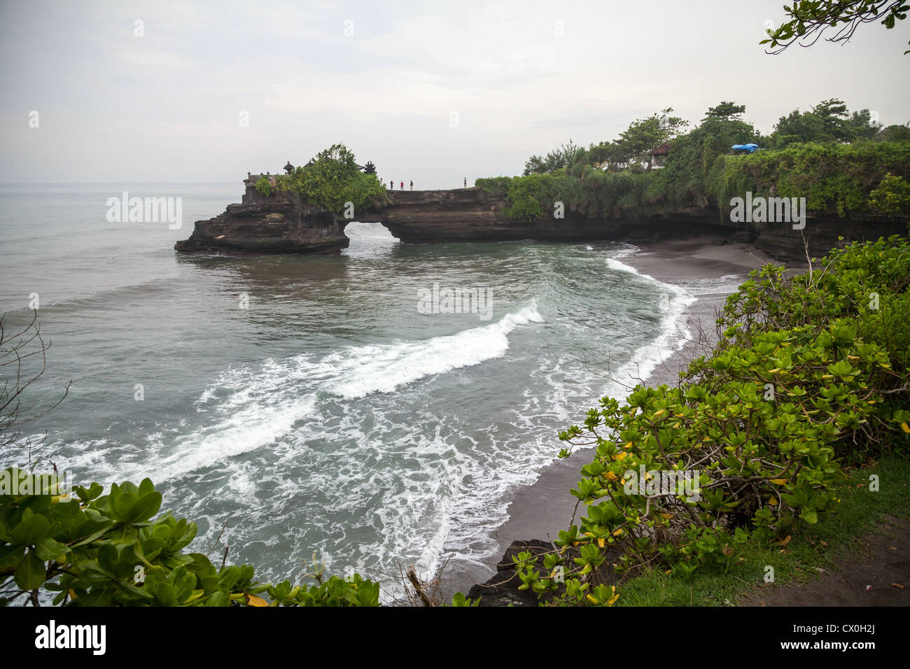 Rockbound Coast at the Temple Pura Tanahlot on Bali Stock Photo
