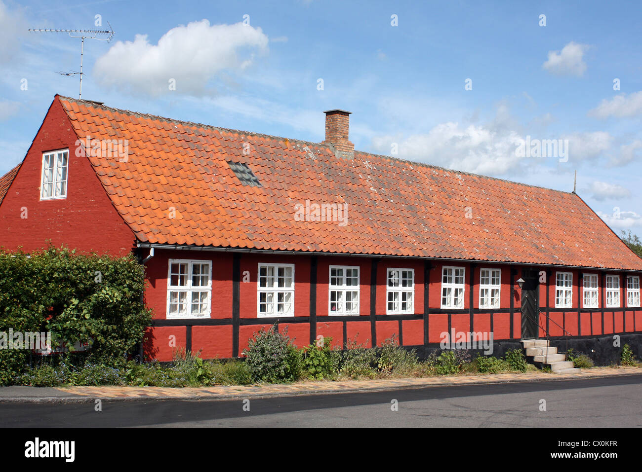 Old timber house on the island Bornholm in Denmark Stock Photo