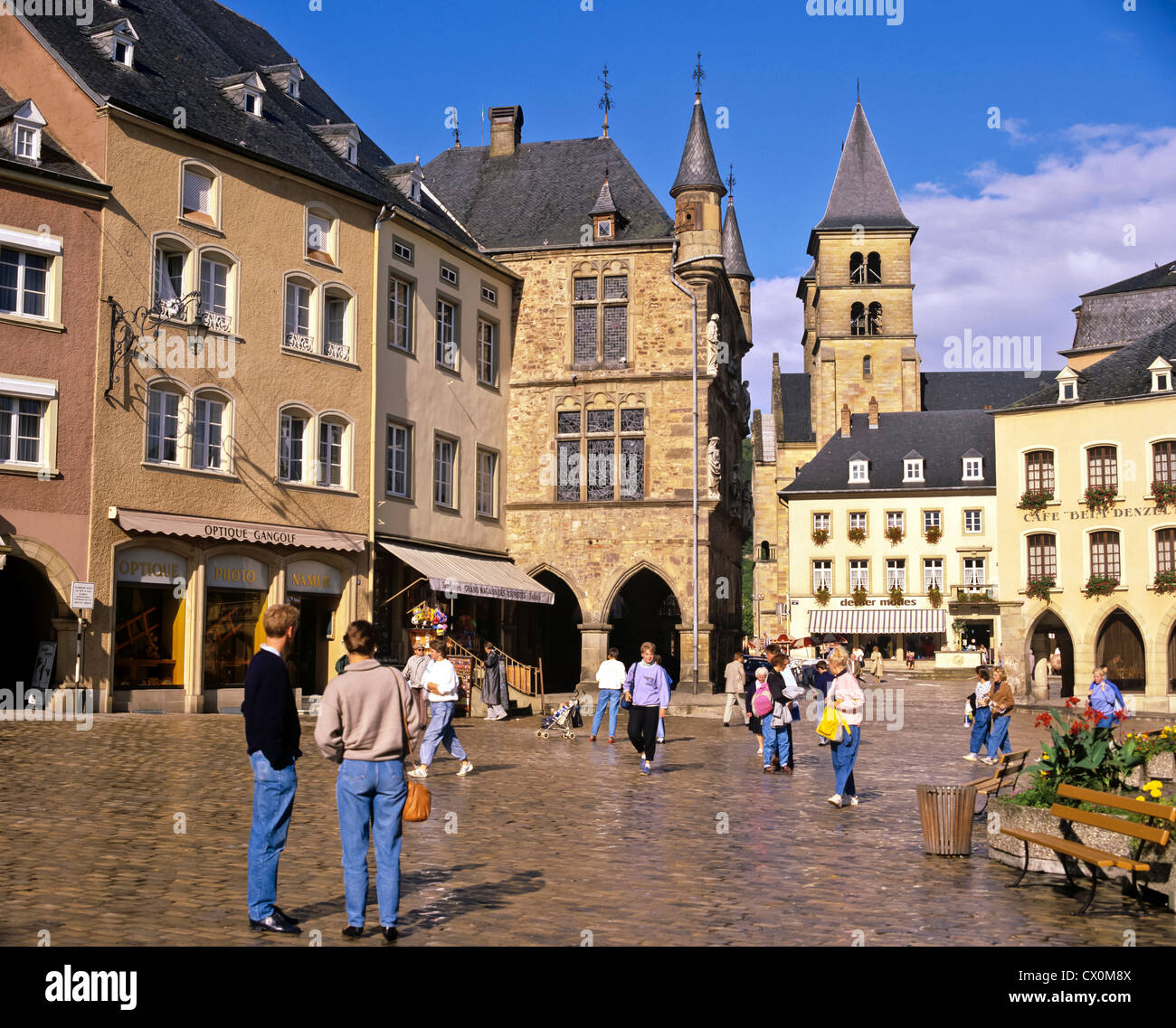 8187. Town square, Echternach, Luxembourg, Europe Stock Photo