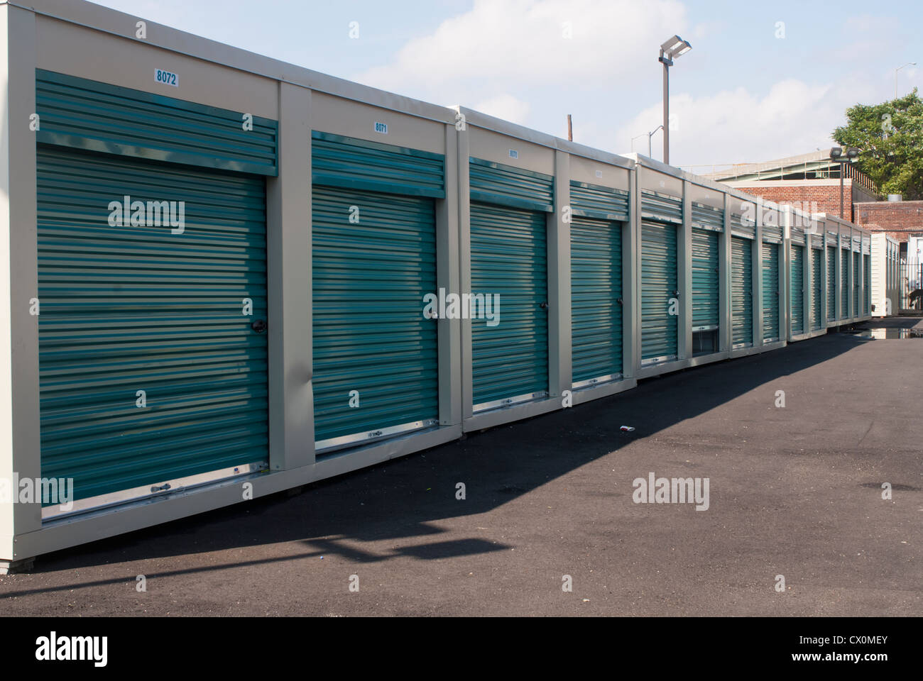 Outdoor storage locker facility in Brooklyn in New York on Saturday