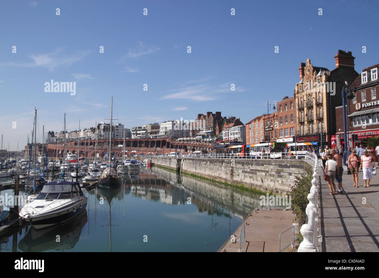 Seafront Promenade Ramsgate Waterfront by the Yacht Marina at Ramsgate Kent Stock Photo - Alamy
