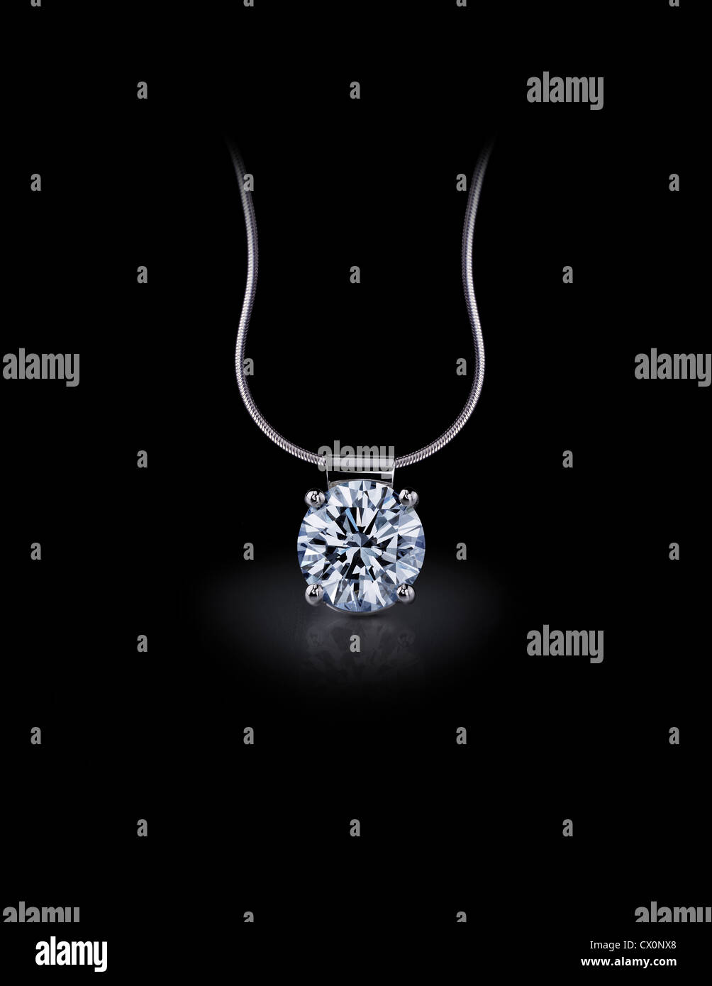 Diamond Necklace Stock Photo