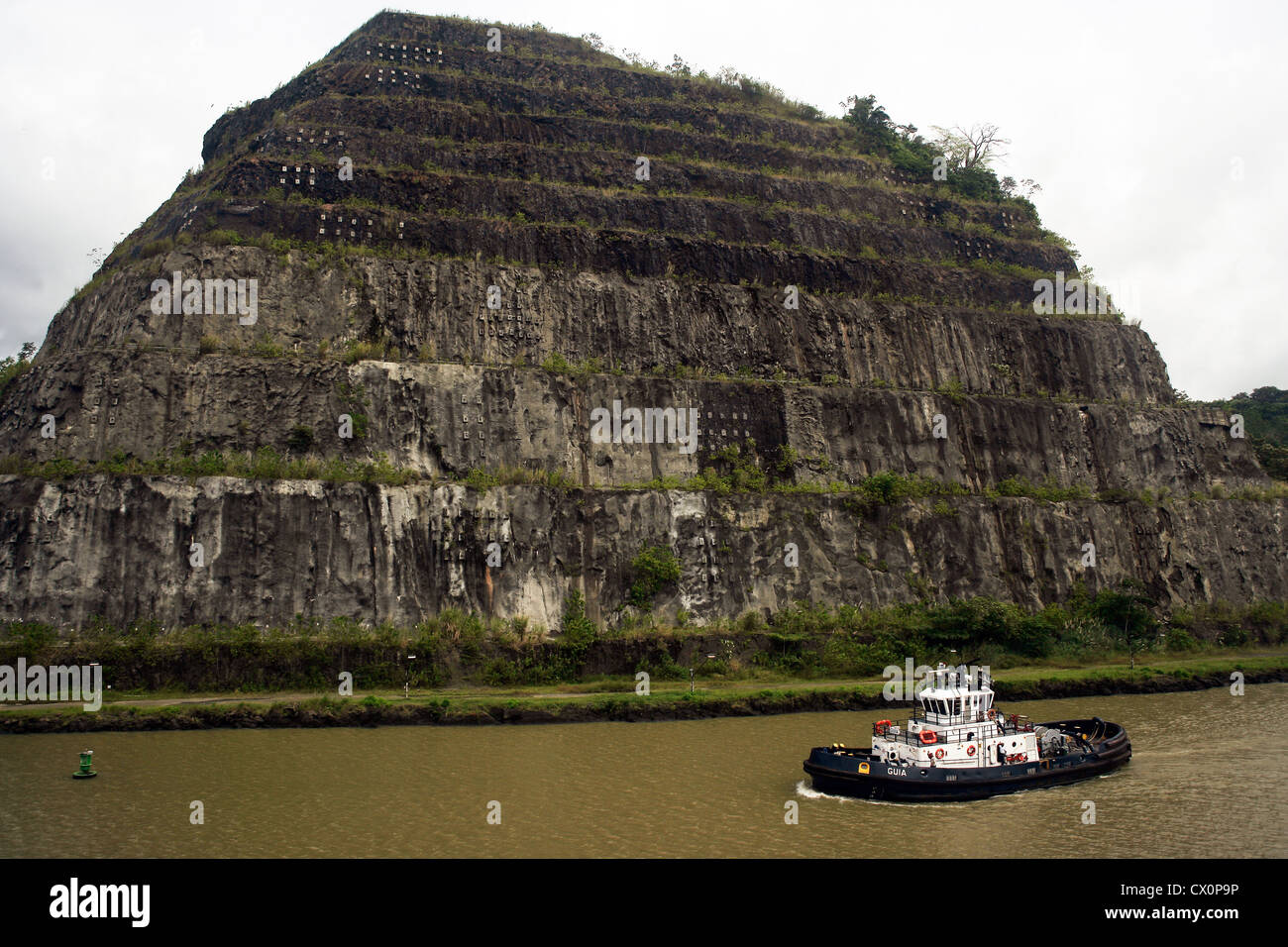 The Gaillard Cut, Panama Canal Stock Photo