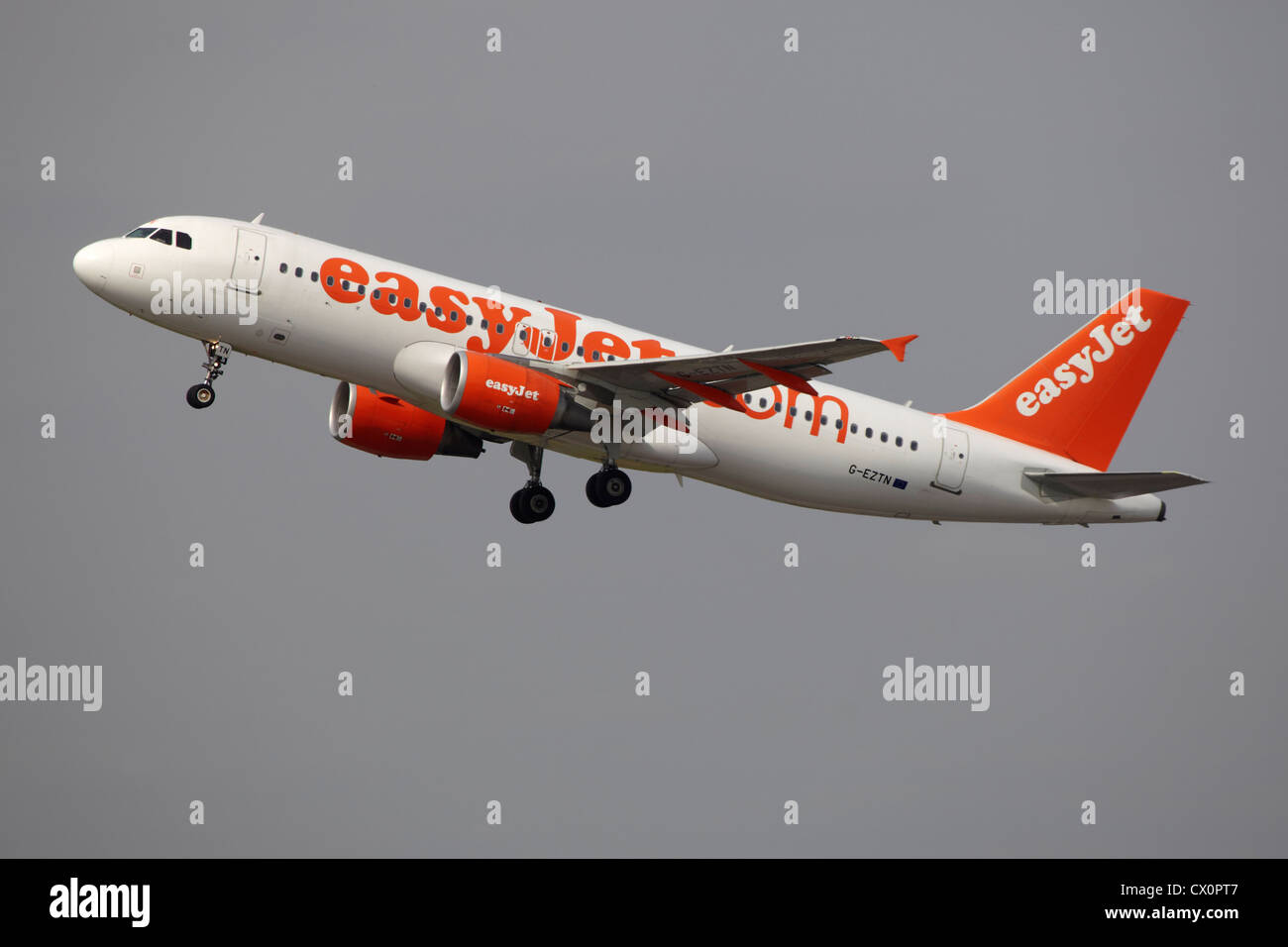 Easyjet airlines airbus A320 aeroplane taking off at Manchester airport