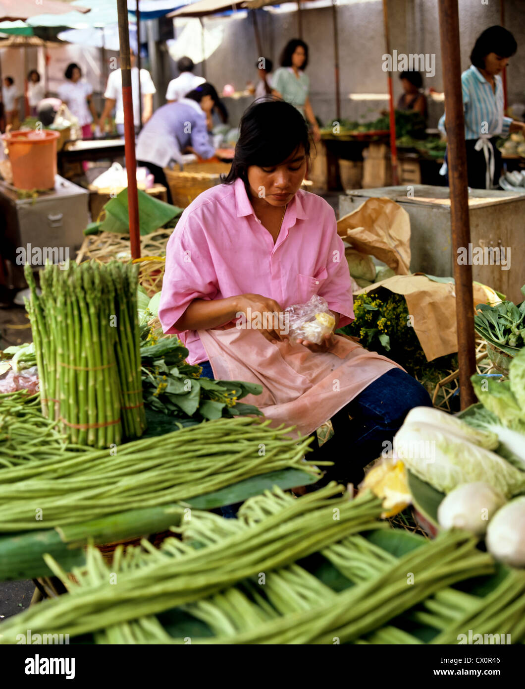 8283. Vegetable Market, Hong Kong, China Stock Photo Alamy