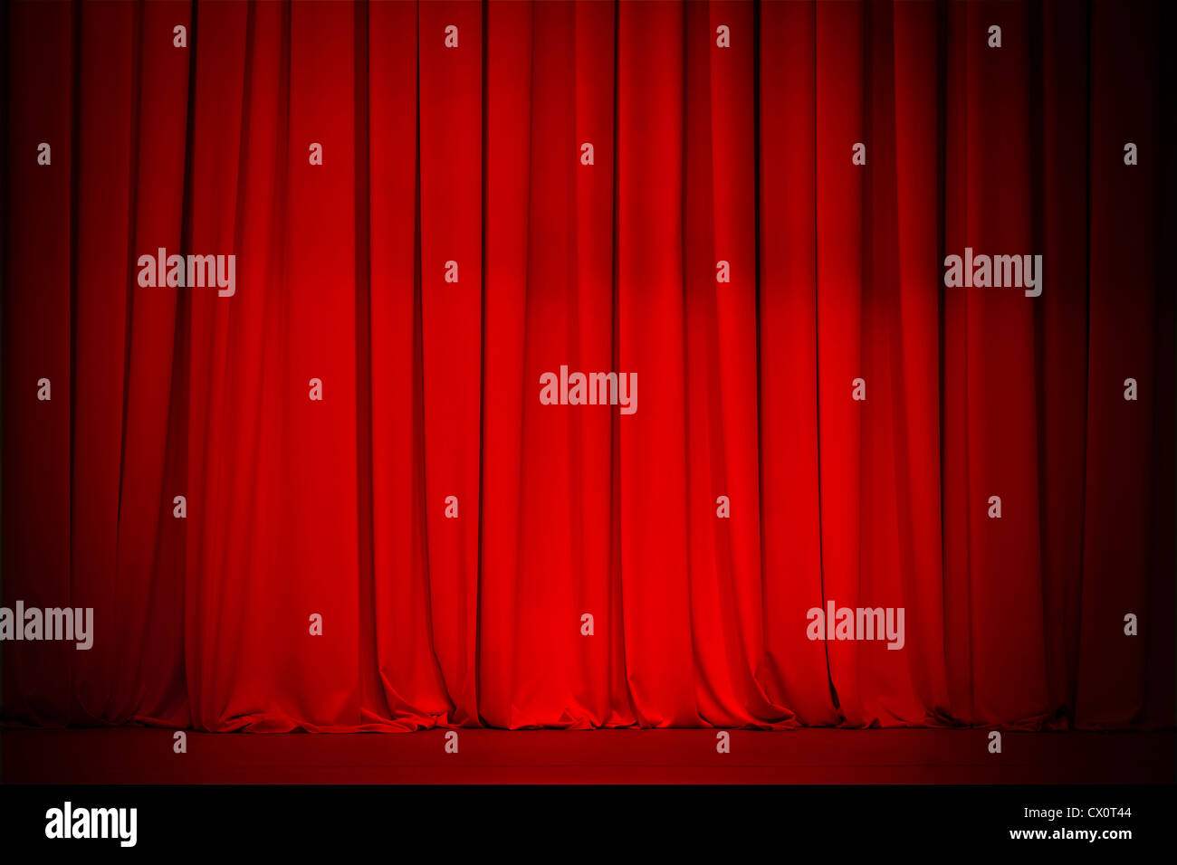 theatre red curtain Stock Photo