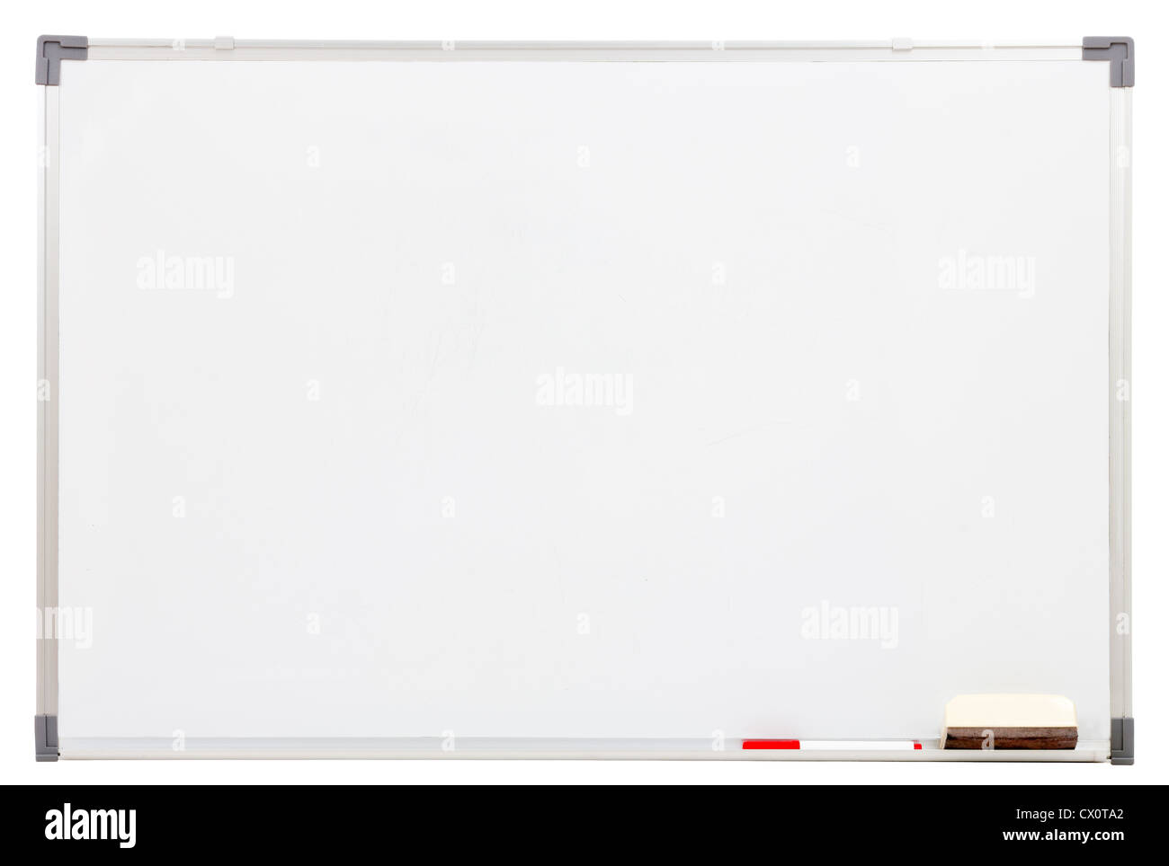 blank white board isolated on white Stock Photo