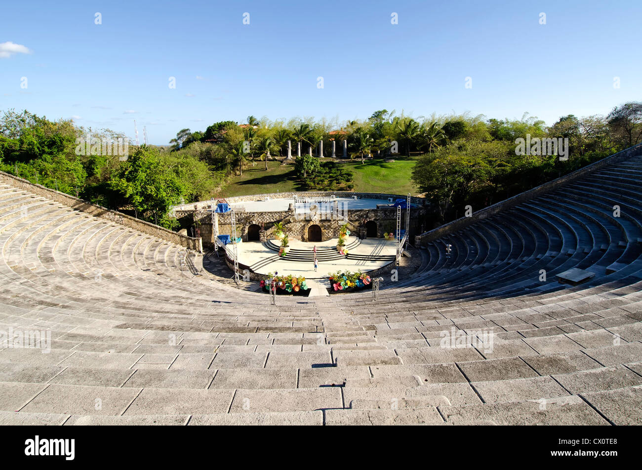 Altos de Chavon amphitheater tourist attraction at Casa de Campo, La Romana, Dominican Republic Stock Photo