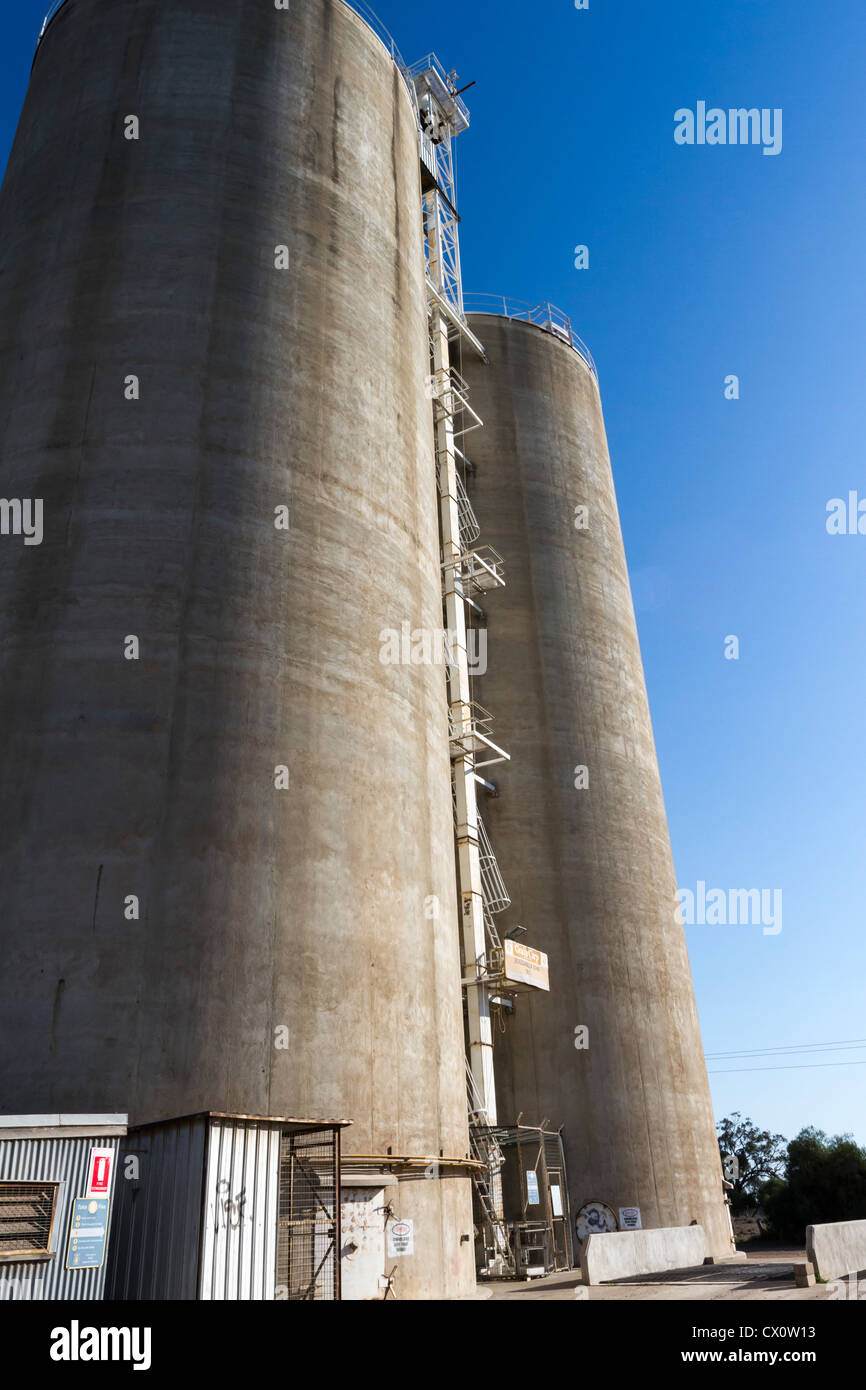 Grain silos in Outback, NSW, Australia Stock Photo Alamy