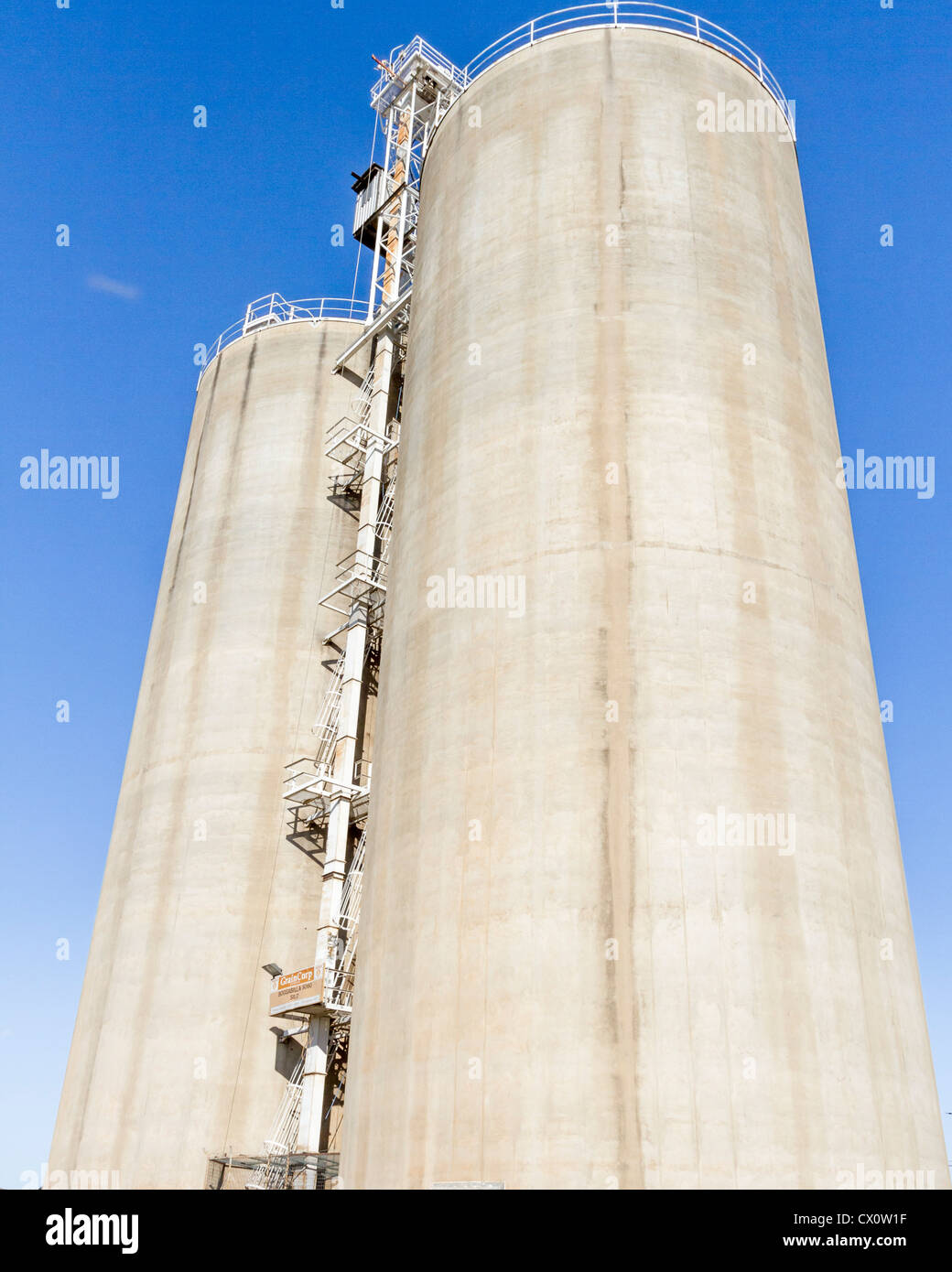 Grain silos in Outback, NSW, Australia Stock Photo Alamy