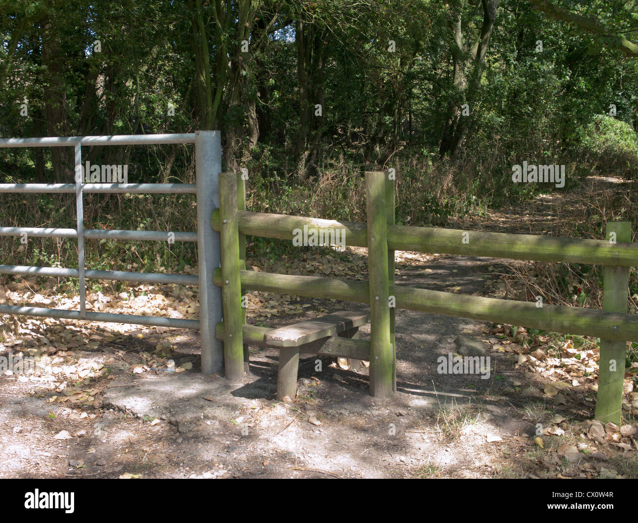 gate and fence in countryside Stock Photo - Alamy