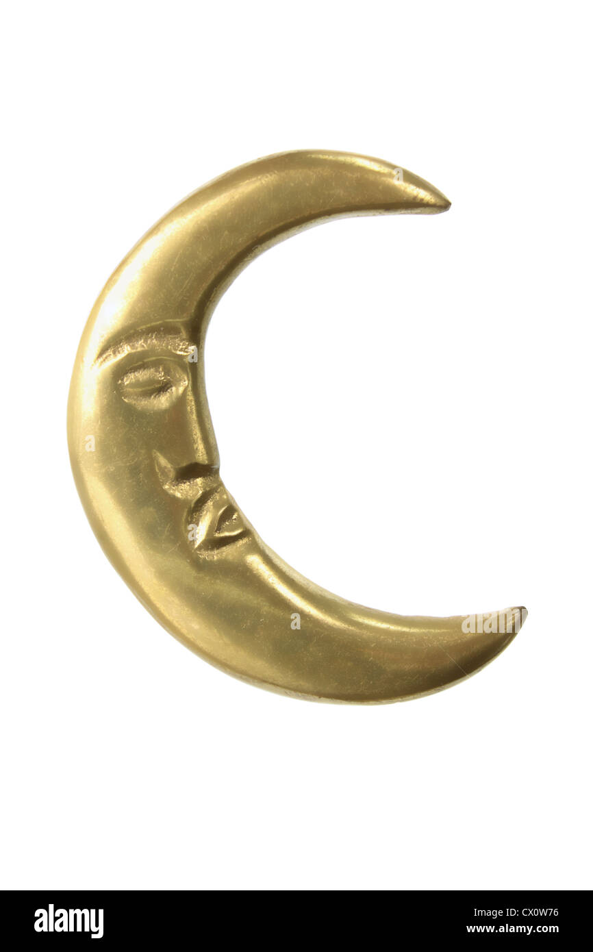 Gold Crescent Ornament Stock Photo