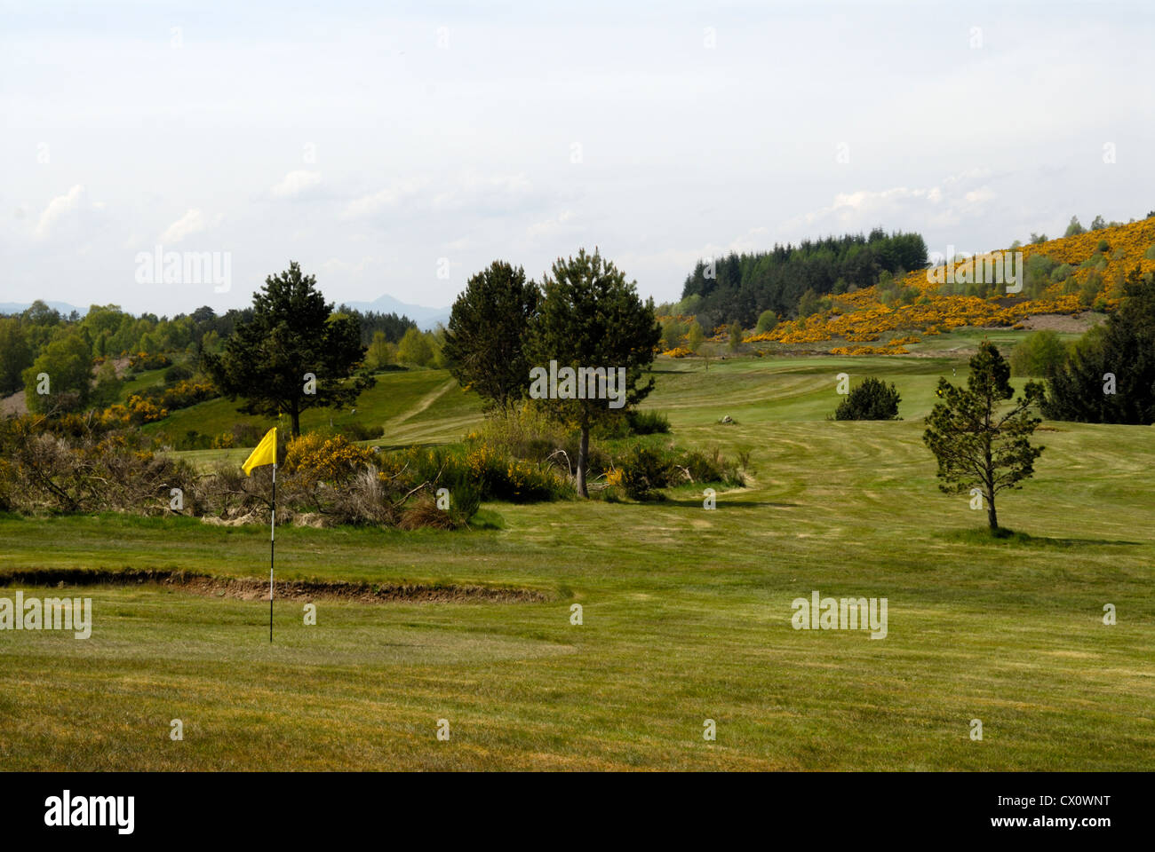 Golf course,Strathpeffer to Lock Kinellan Stock Photo
