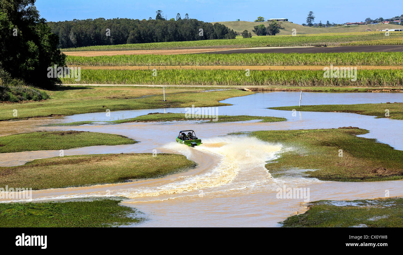 Australian Jet Sprint Boat championship timed sprint runs on enclosed