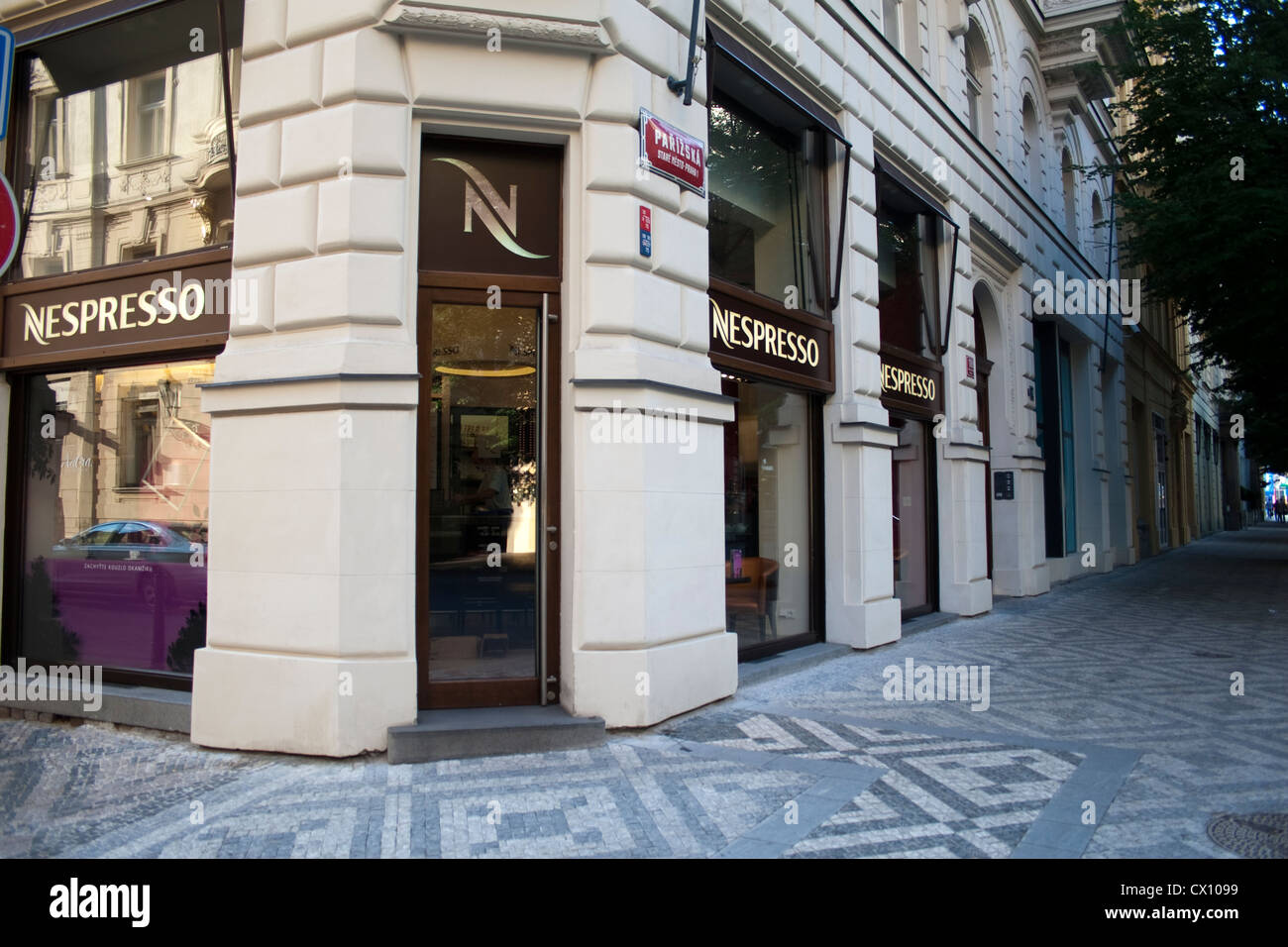 Nespresso store in Parizska Street in Prague Czech Republic on May 23 2012  Parizska Street in Prague is one most expensive Stock Photo - Alamy