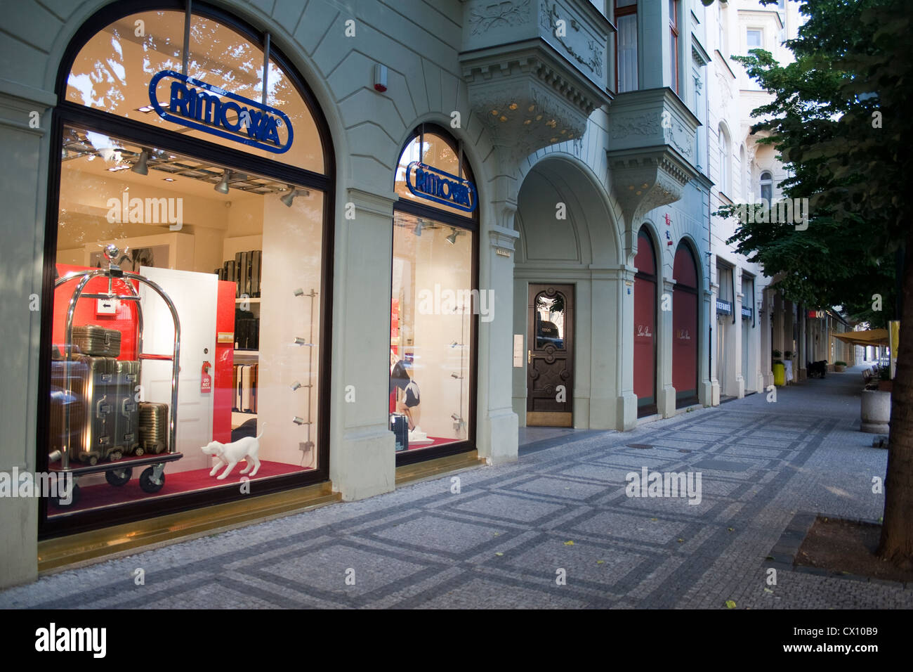 Stefanel Rimowa stores in Parizska Street in Prague Czech Republic on