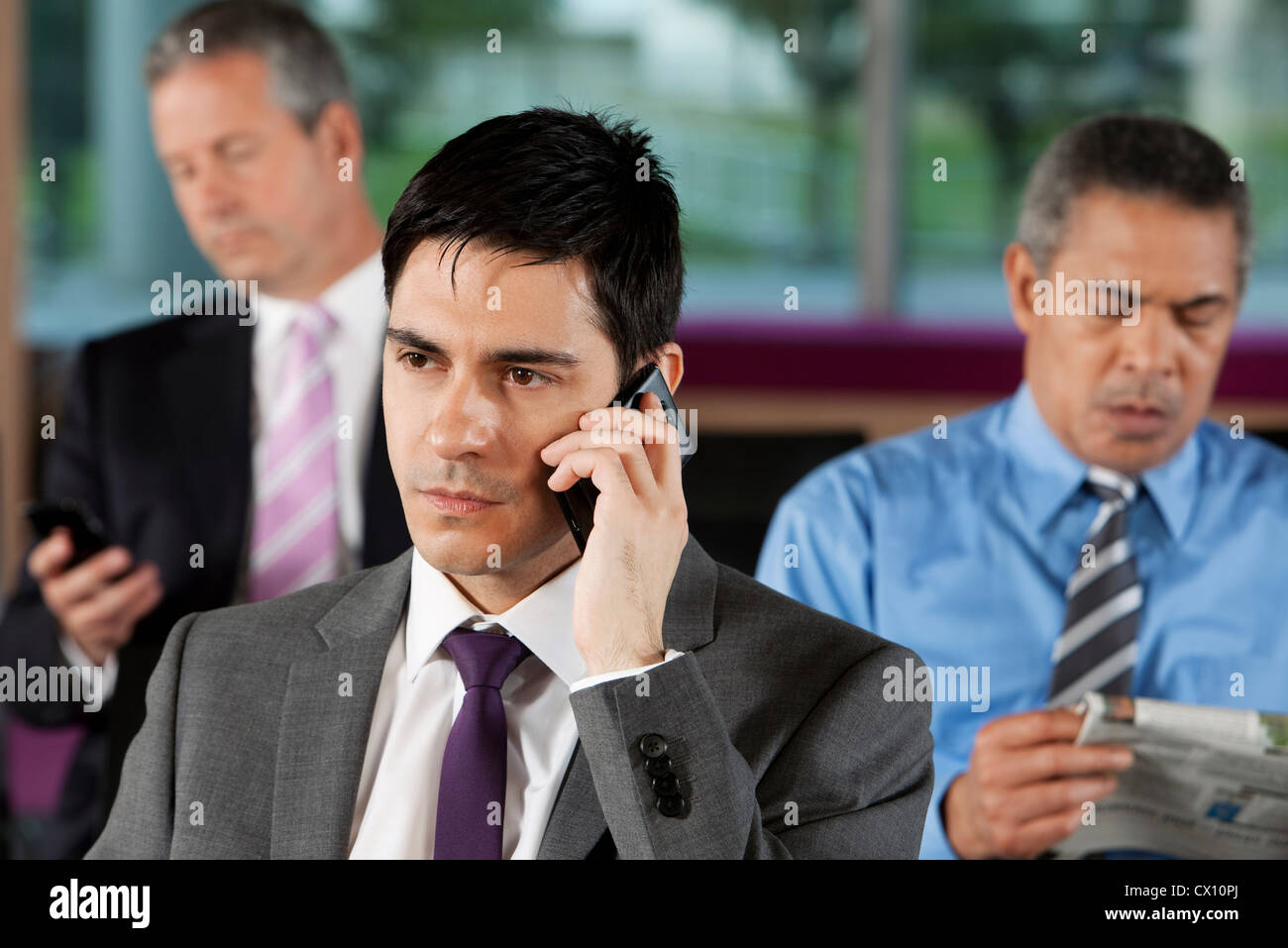 Businessman on telephone call Stock Photo