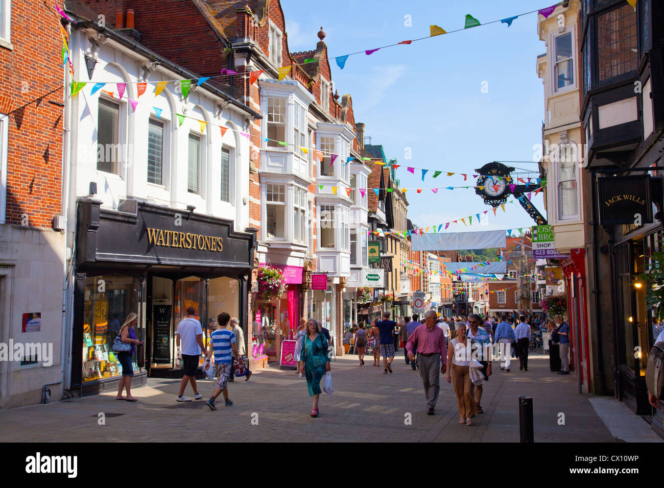 Winchester High Street - Hampshire UK Stock Photo - Alamy