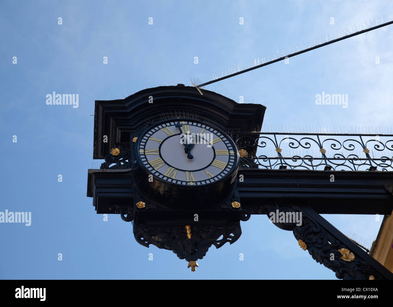 Clock on Winchester High Street - Hampshire UK Stock Photo - Alamy