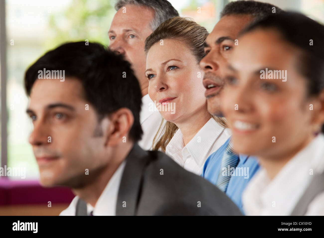Businesspeople at presentation Stock Photo