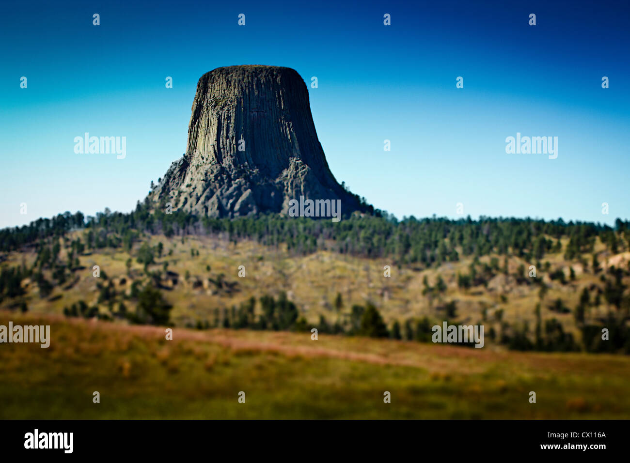 Devils Tower National Monument, Wyoming, USA Stock Photo