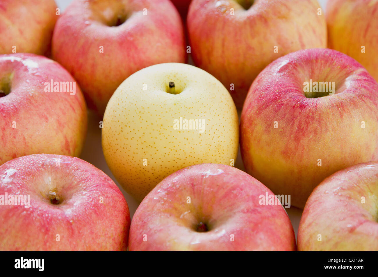 Apple and Pear Stock Photo