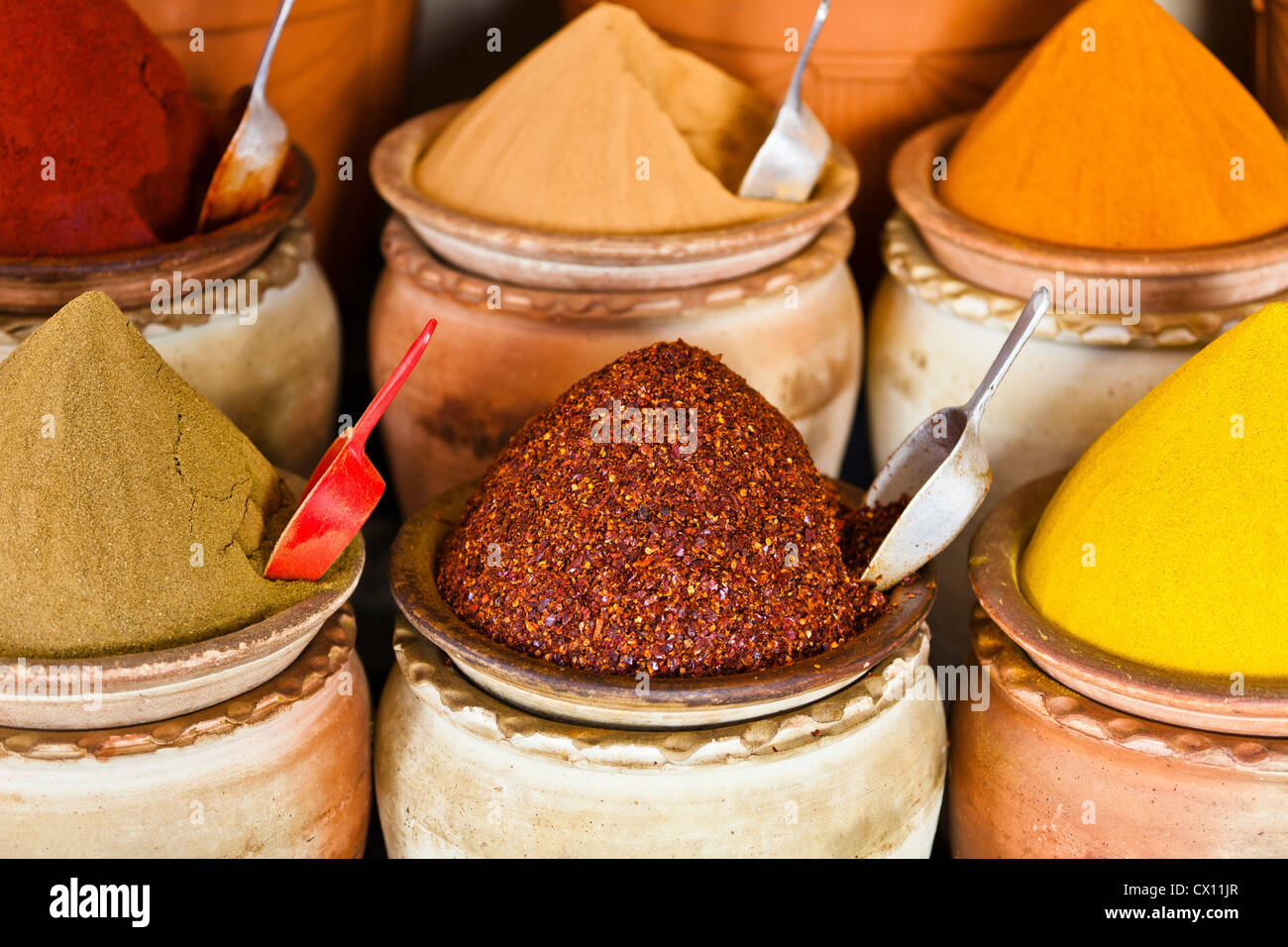 Spice market, Houmt Souk, Djerba, Tunisia Stock Photo