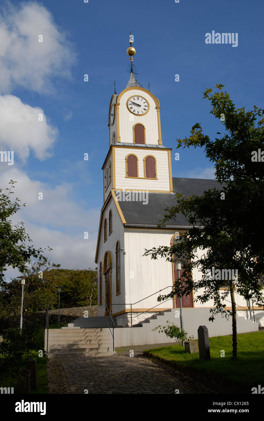 Church in Thorshavn, Faroe Islands Stock Photo