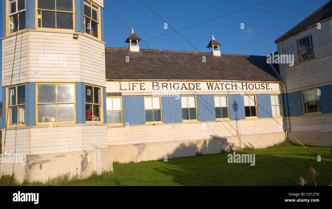 Life Brigade Watch House, Tynemouth, Northumberland, England Stock Photo