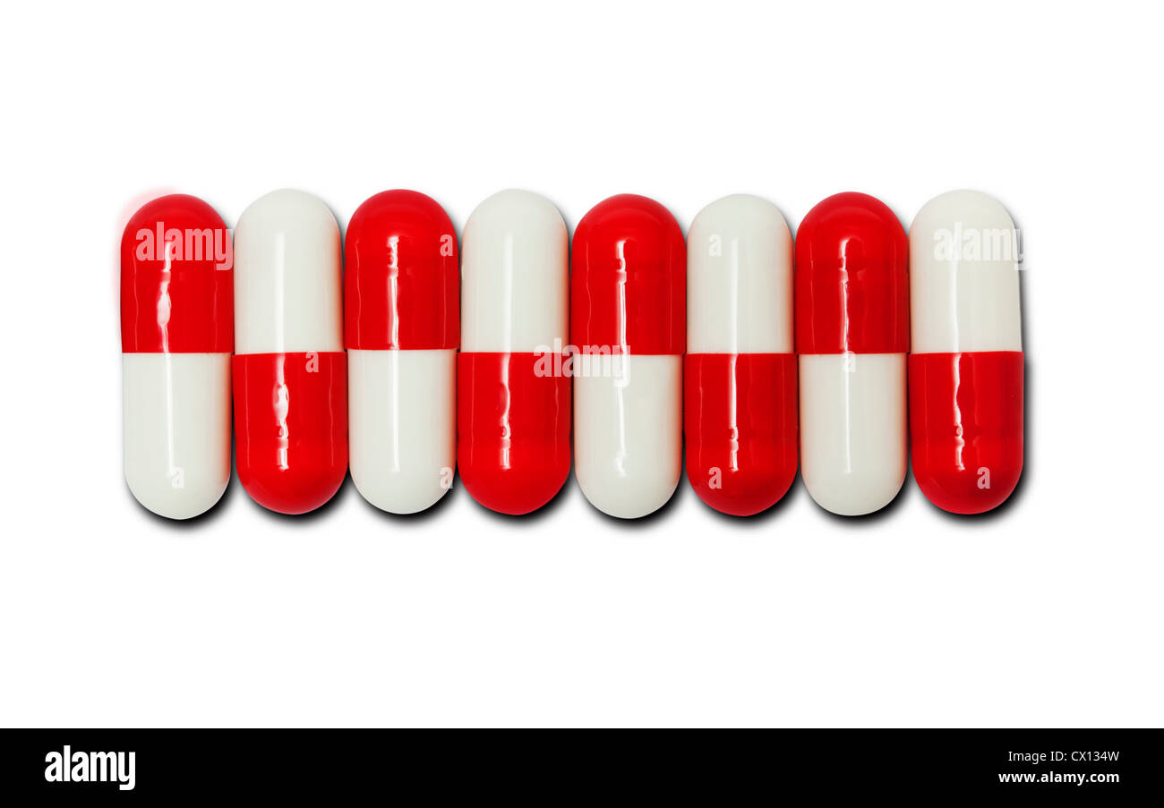 Red And White Capsules High Resolution Stock Photography And Images Alamy