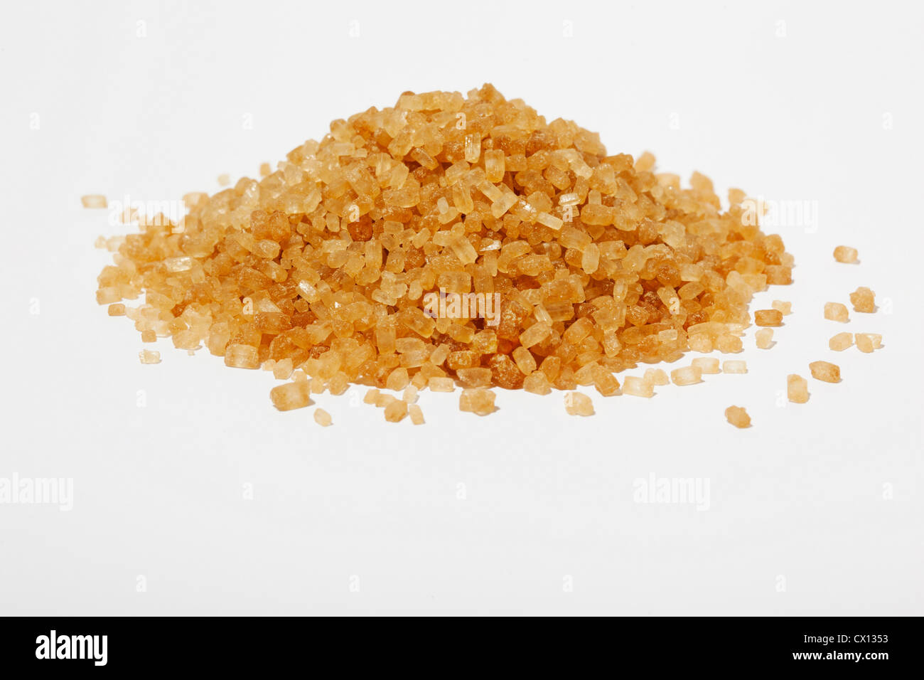 Brown sugar crystals Stock Photo