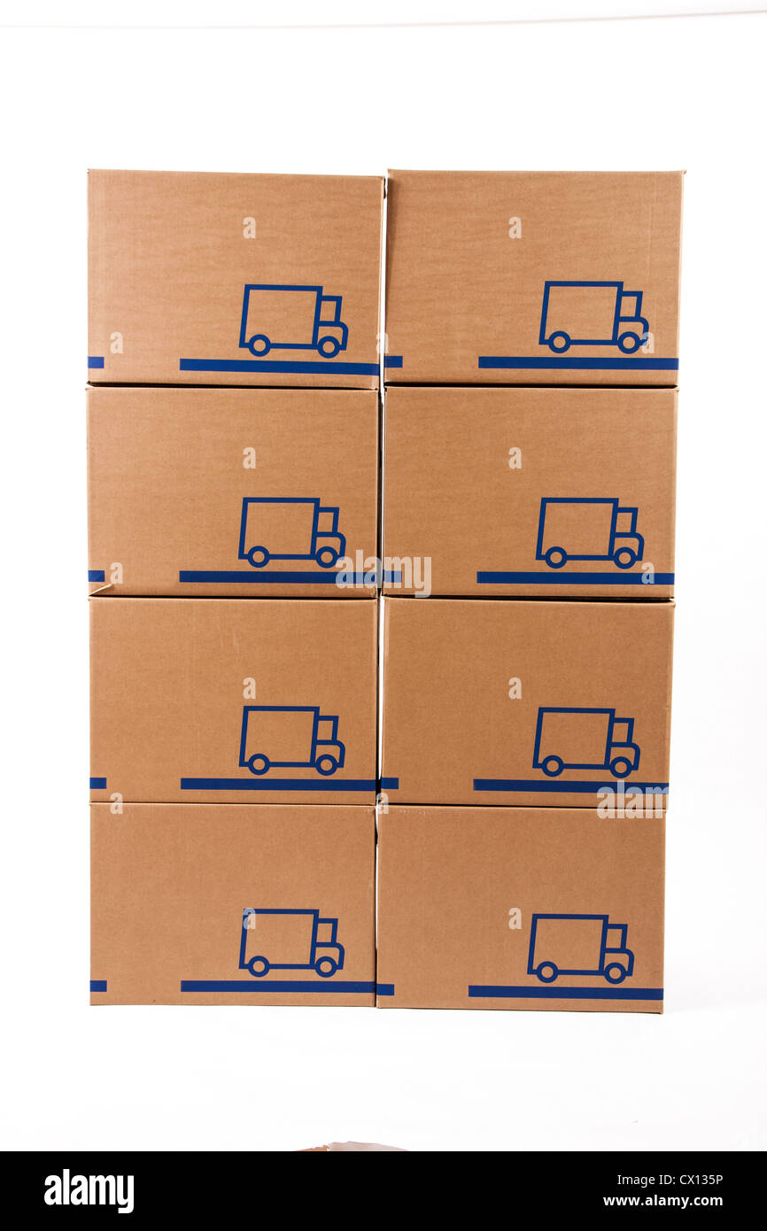 Moving box. Made of cardboard Stock Photo Alamy