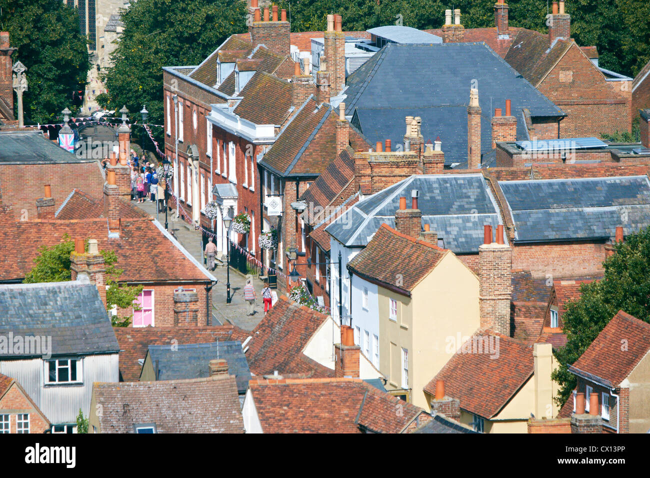 View of Aylesbury Old Town taken from above Stock Photo Alamy