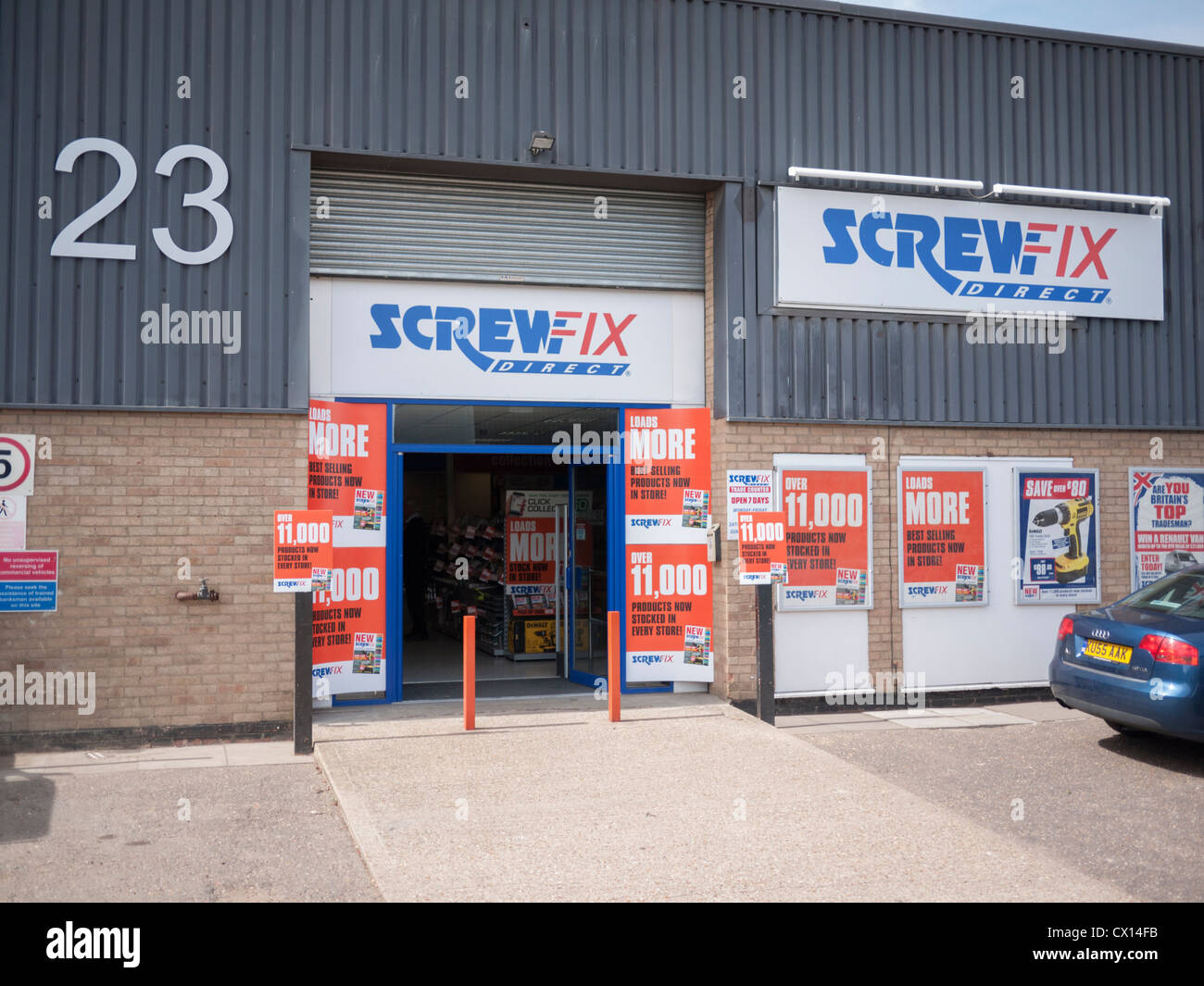 The Screwfix Direct Shop or warehouse in Cambridge UK Stock Photo Alamy