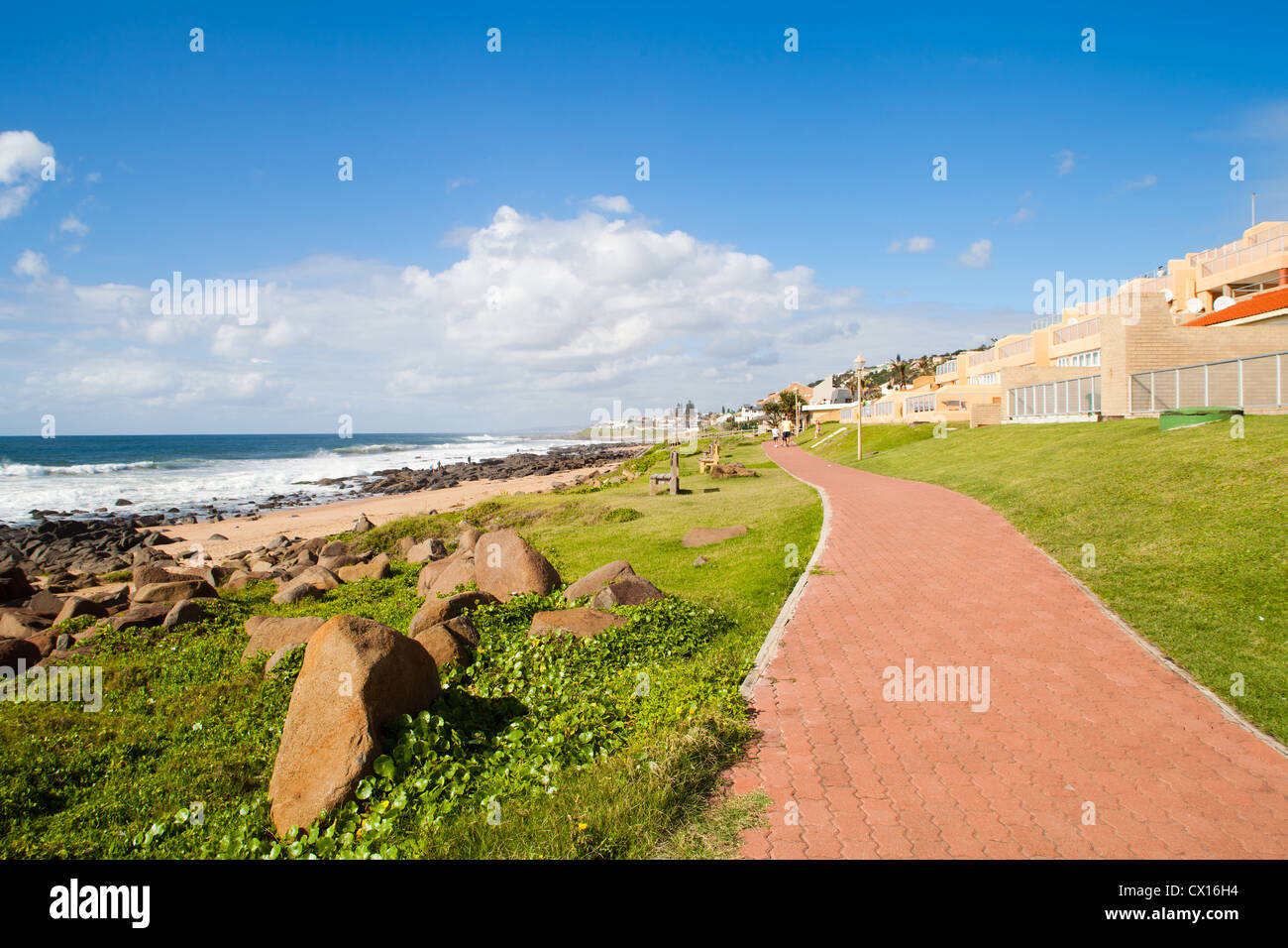 beach pedestrian road in Ballito, Durban north coast, South Africa Stock Photo Alamy