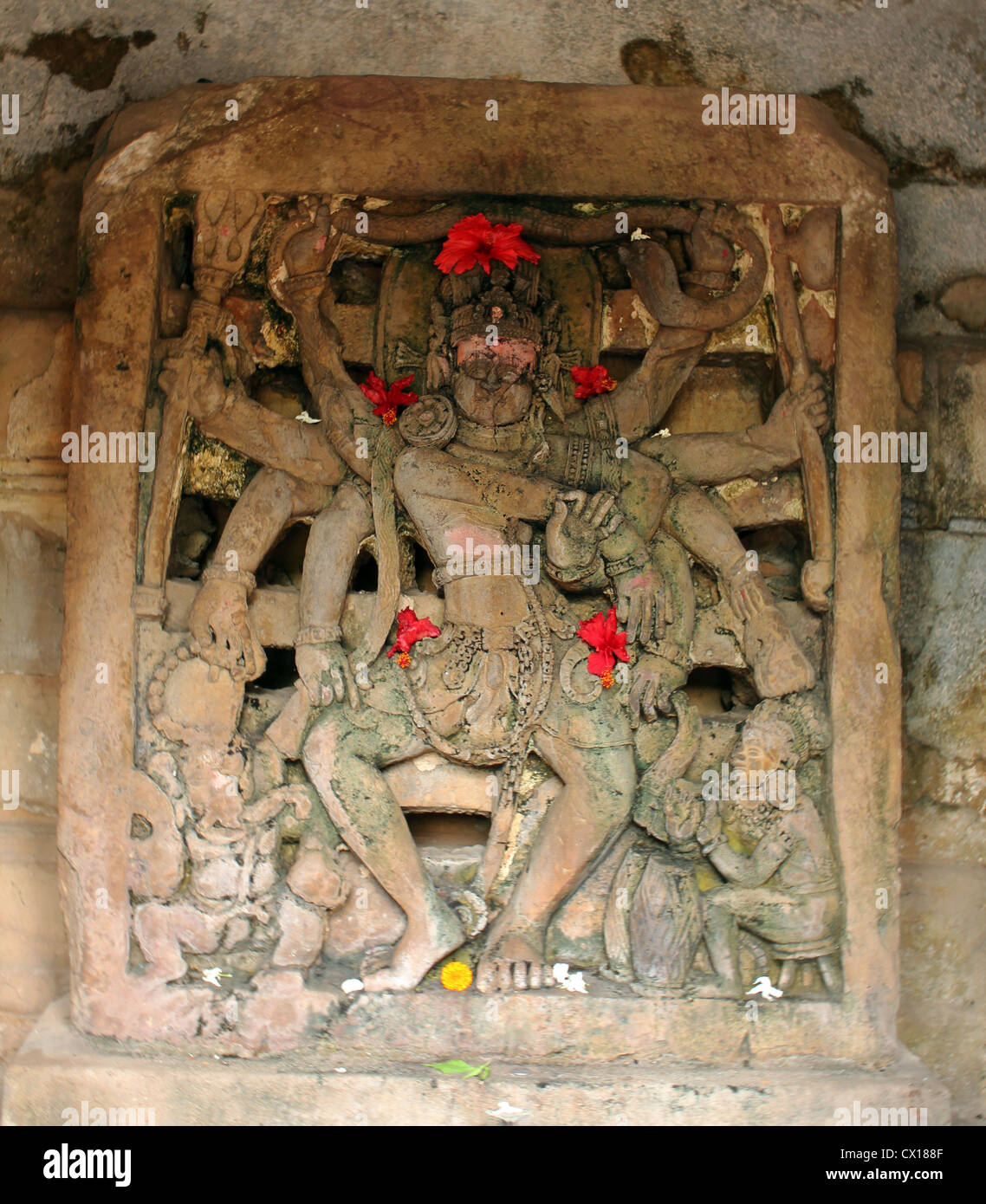 sculpture of lord shiva, the the Nataraja (cosmic dancer) pose. Konark temple; Orissa; India Stock Photo