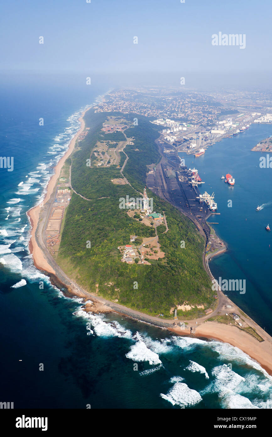 overhead view of durban harbor, south africa Stock Photo